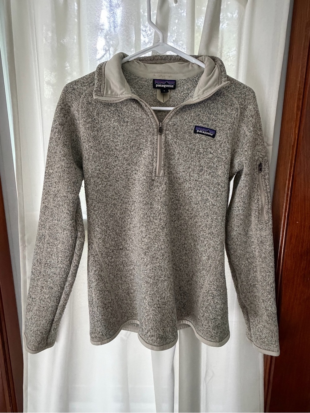 Patagonia Heather Gray Quarter-Zip Turtleneck Pullover